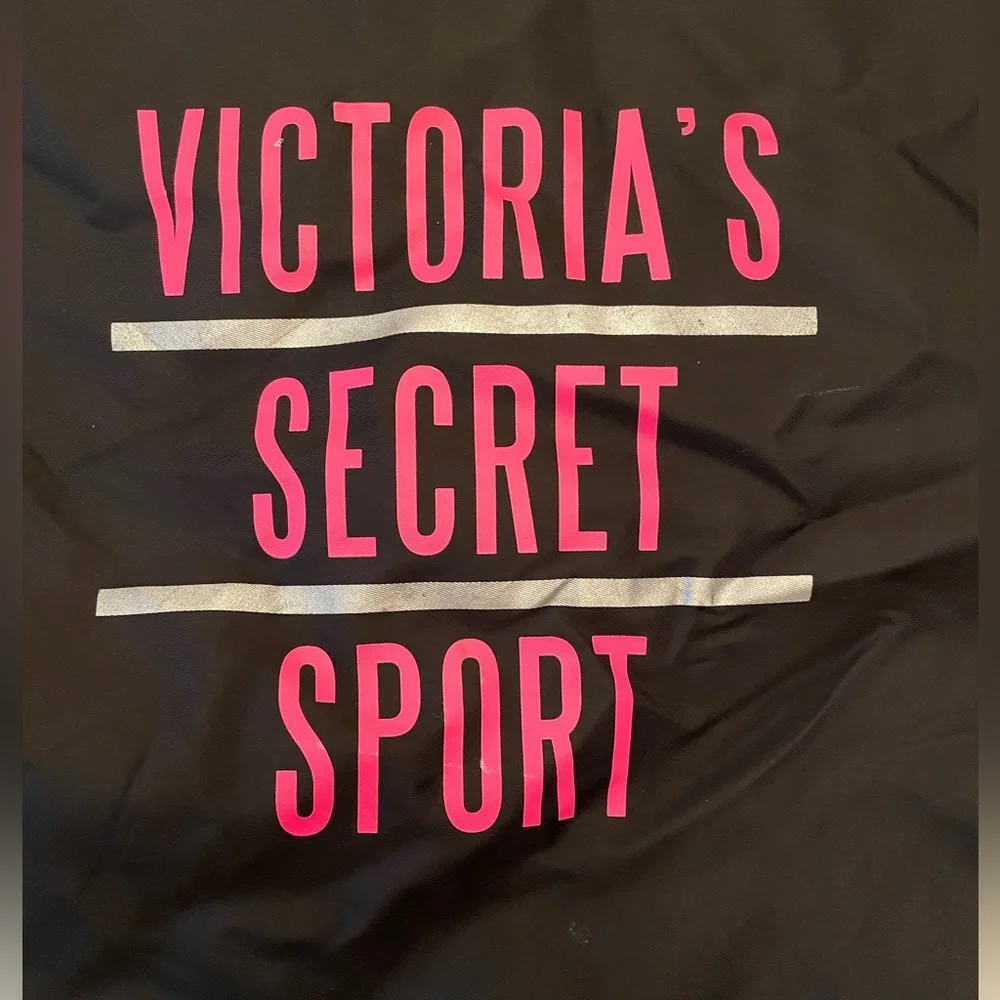 Victoria’s Secret Sport Tote- Black and Pink. 15.5” x 21” - Picture 2 of 6